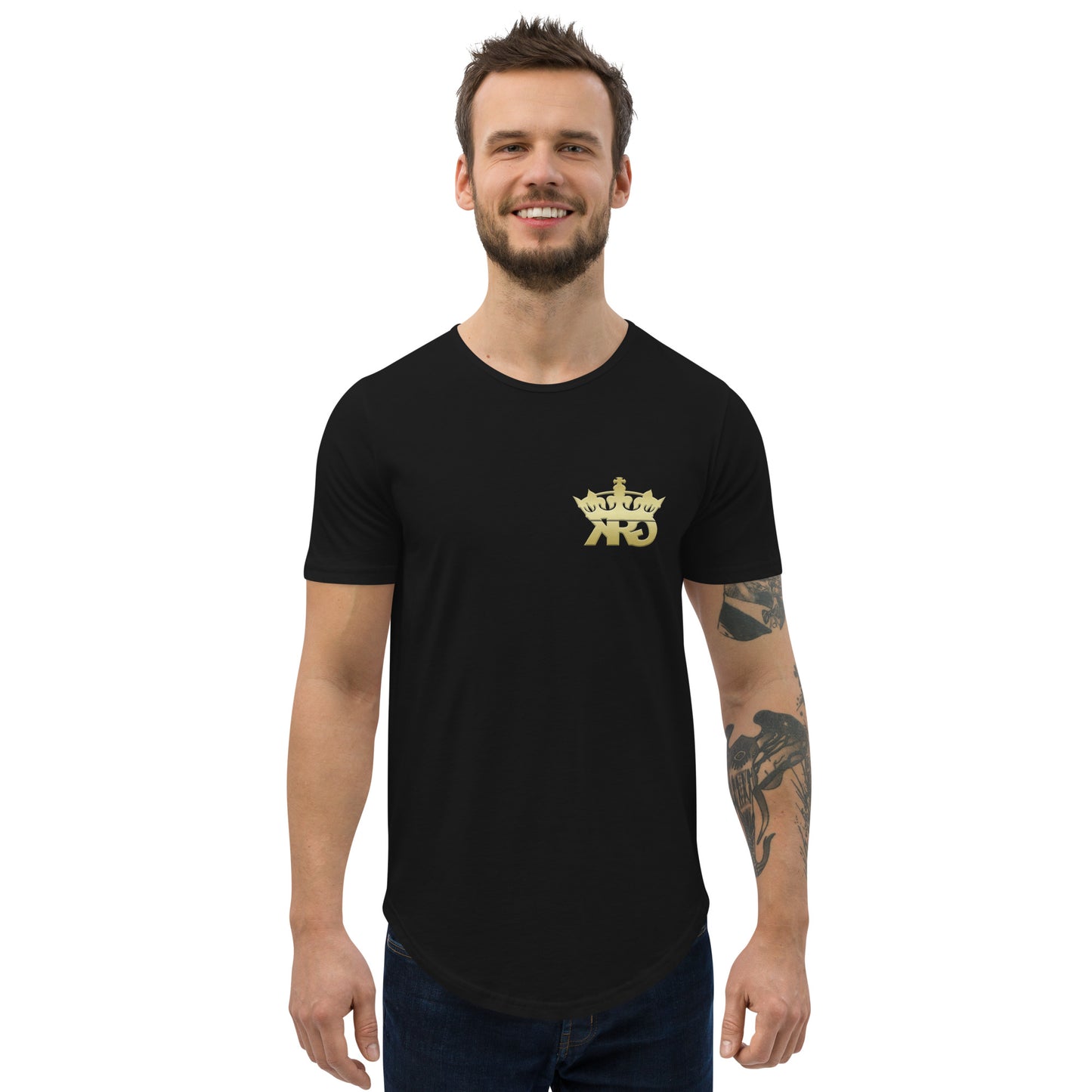 KRG Men's Curved Hem T-Shirt