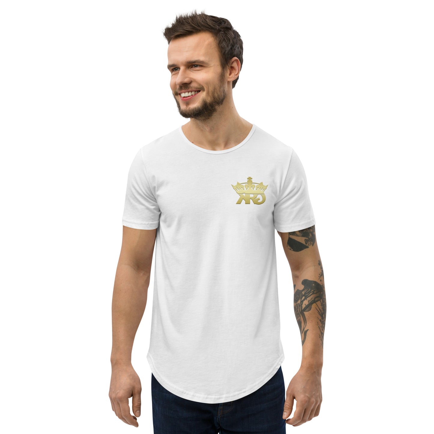 KRG Men's Curved Hem T-Shirt