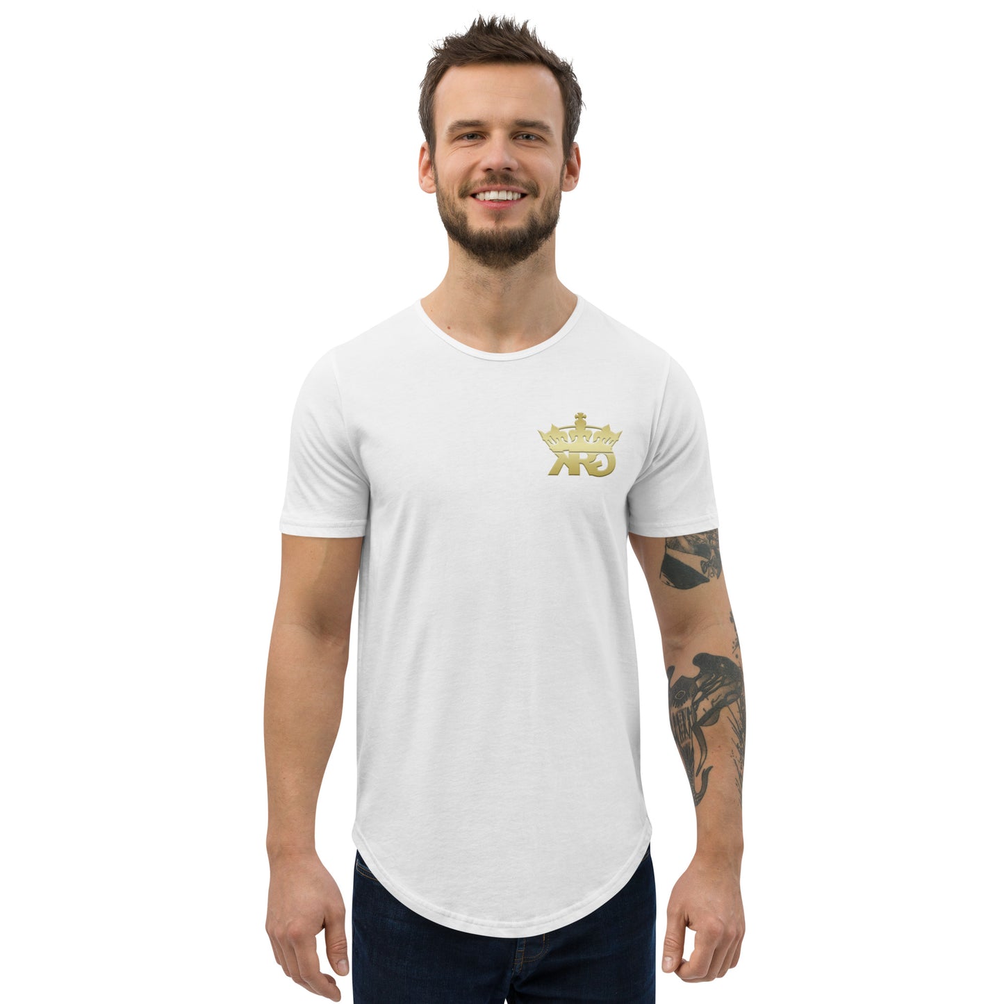 KRG Men's Curved Hem T-Shirt