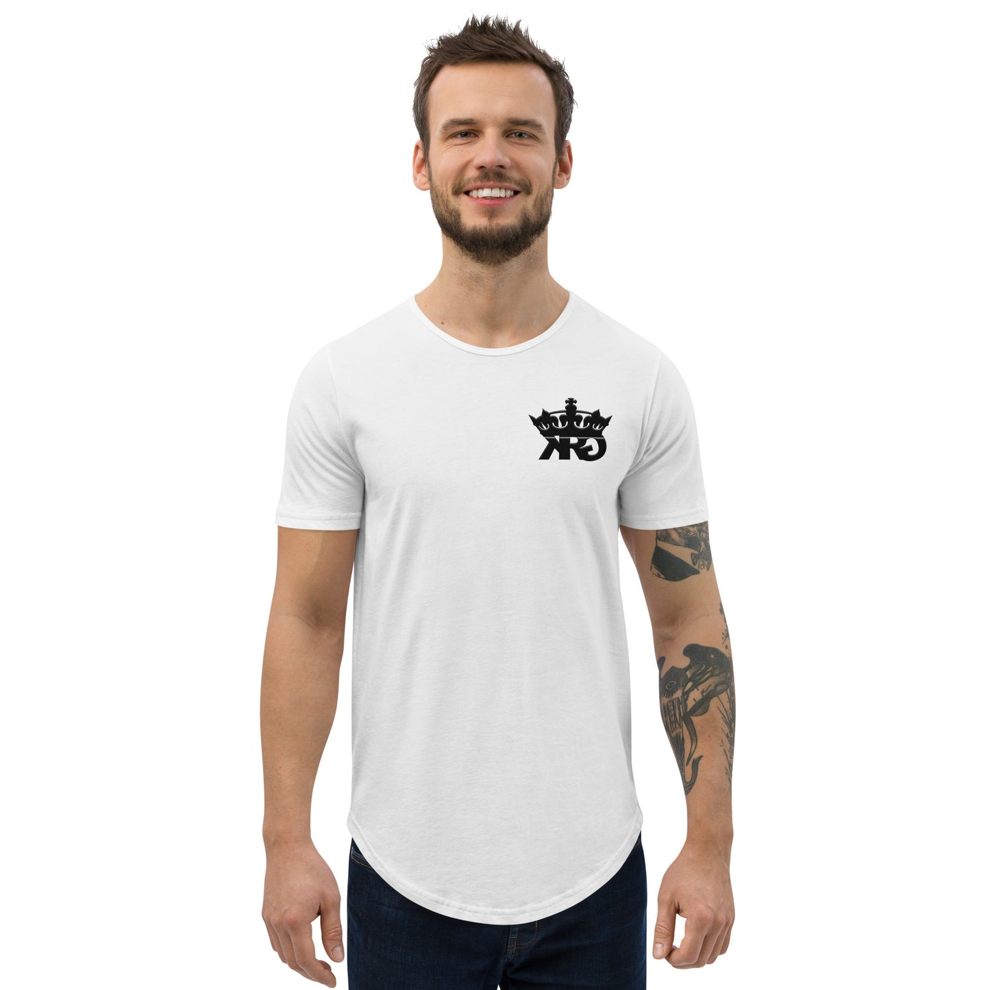 KRG Men's Curved Hem T-Shirt